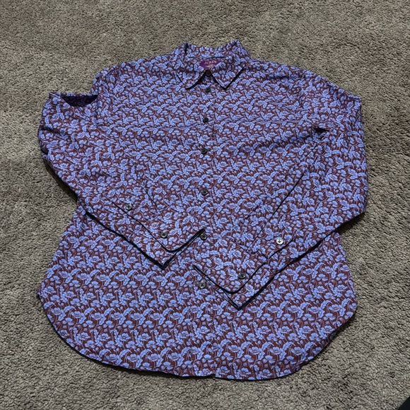 J Crew “Made with Liberty” Fabric Button Up Blouse-100% Cotton-6-Like New-Purple - Picture 16 of 16
